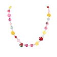 Crystal & Pearl Multicolor Polymer Clay Flower Fruit Station Necklace Online now