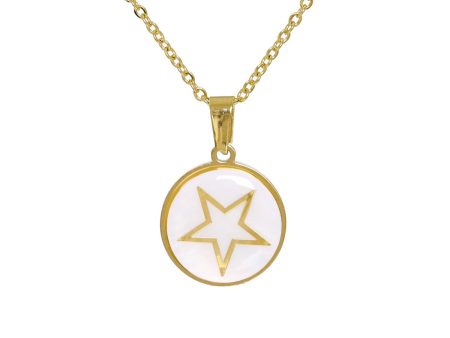 White Resin & 18K Gold-Plated Star Pendant Necklace Online