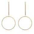 18K Gold-Plated Open Circle Drop Earrings Cheap