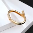 Cubic Zirconia & 18K Gold-Plated Bypass Bangle Supply