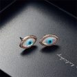 Cubic Zirconia & 18K Rose Gold-Plated Evil Eye Stud Earrings & Pendant Necklace For Discount