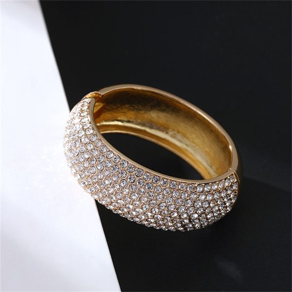 Cubic Zirconia & 18K Gold-Plated Bangle For Discount