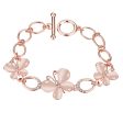 Cats Eye & Cubic Zirconia 18K Rose Gold-Plated Butterfly Bracelet Fashion