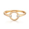 Cubic Zirconia & 18K Gold-Plated Circle Bangle Sale