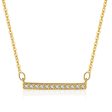 Cubic Zirconia & 18K Gold-Plated Bar Pendant Necklace Online Hot Sale