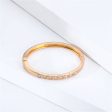 Cubic Zirconia & 18K Gold-Plated Bangle Bracelet Discount