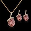 Crystal & Cubic Zirconia 18K Gold-Plated Pendant Necklace Set Discount