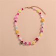 Crystal & Pearl Multicolor Polymer Clay Flower Fruit Station Necklace Online now