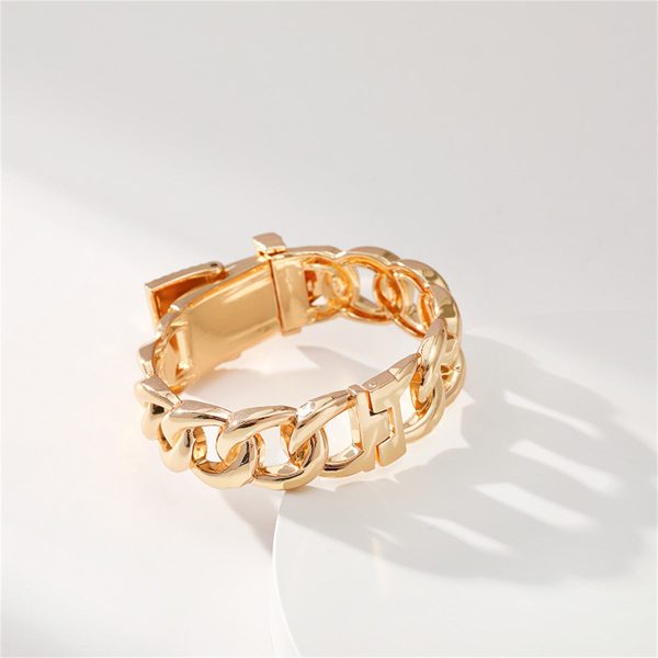 Cubic Zirconia & 18K Gold-Plated Belt Bracelet Online now