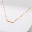 Cubic Zirconia & 18K Gold-Plated Bar Pendant Necklace Online Hot Sale