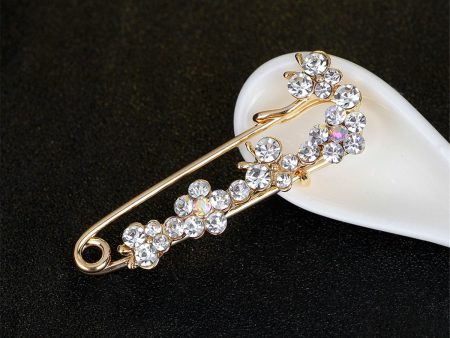 Cubic Zirconia & 18K Gold-Plated Linking Butterfly Pin Brooch For Cheap