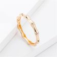 Cubic Zirconia & 18K Gold-Plated Bamboo Bangle Supply