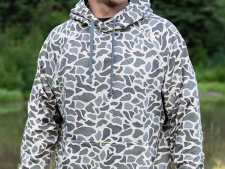 {Burlebo} Fleece Hoodie- Classic Deer Camo Online now