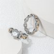 Crystal & Two-Tone Chain Ring Set Hot on Sale