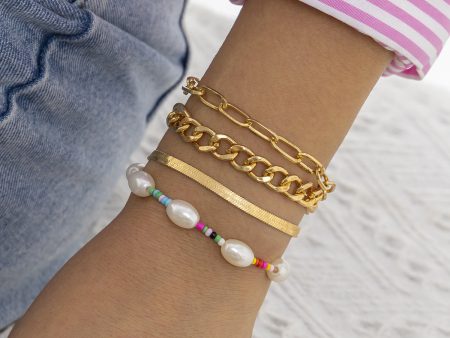 Multicolor Howlite & Pearl Beaded Stretch Bracelet Set Online Hot Sale