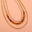 Cubic Zirconia & Resin 18K Gold-Plated Leopard-Print Necklace Set For Cheap