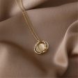 Cats Eye & 18K Gold-Plated Planet Pendant Necklace Sale