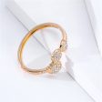 Cubic Zirconia & 18K Gold-Plated Circles Bangle Supply