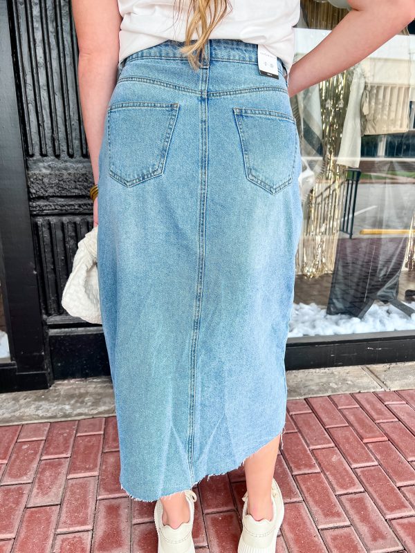 Becky Denim Midi Skirt Online now