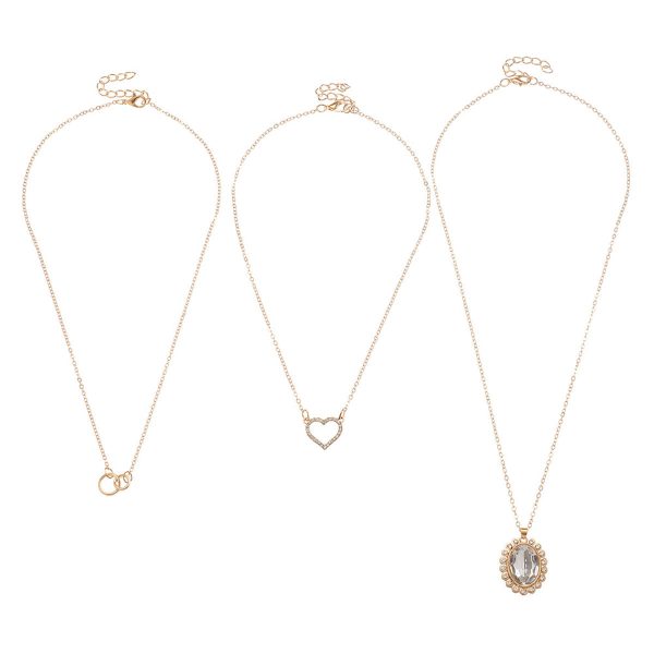 Clear Crystal & Cubic Zirconia 18K Gold-Plated Oval Pendant Necklace Set Hot on Sale