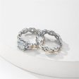 Crystal & Two-Tone Chain Ring Set Hot on Sale