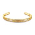 Cubic Zirconia & 18K Gold-Plated Cuff For Cheap