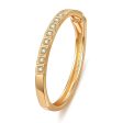 Cubic Zirconia & 18K Gold-Plated Bangle Bracelet Discount