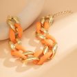 Orange Acrylic & 18K Gold-Plated Curb Chain Necklace Online