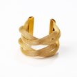 18K Gold-Plated Net Stacked Cuff Online now