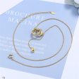 Cubic Zirconia & 18K Gold-Plated Interlocked Rings Pendant Necklace Online Sale