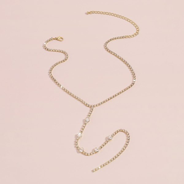 Cubic Zirconia & 18K Gold-Plated Lariat Necklace Online Sale