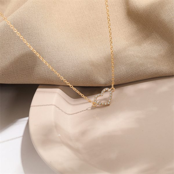 Cubic Zirconia & 18K Gold-Plated Heart Pendant Necklace Hot on Sale