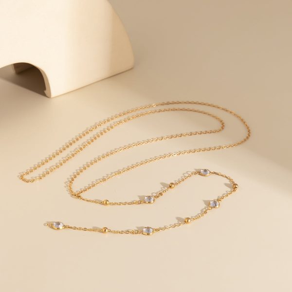 Cubic Zirconia & 18K Gold-Plated Lariat Necklace on Sale