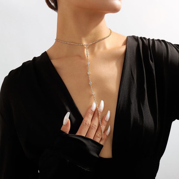 Cubic Zirconia & 18K Gold-Plated Lariat Necklace Online Sale