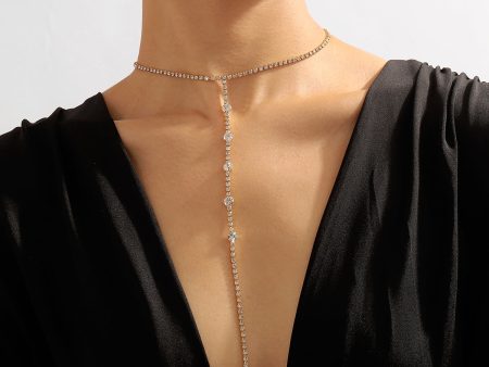 Cubic Zirconia & 18K Gold-Plated Lariat Necklace Online Sale