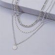 Cubic Zirconia & Silver-Plated Layered Chain Necklace Set on Sale