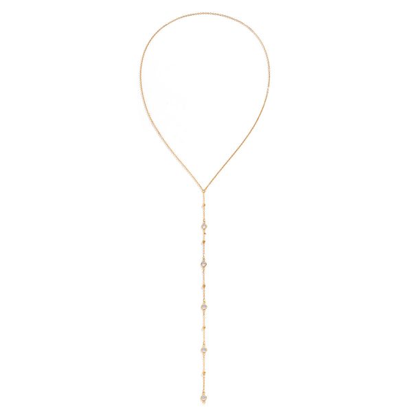 Cubic Zirconia & 18K Gold-Plated Lariat Necklace on Sale