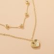 Cubic Zirconia & 18K Gold-Plated Heart Layered Necklace Hot on Sale