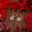 Cubic Zirconia & 18K Gold-Plated Heart Leverback Earrings Set Fashion