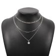 Cubic Zirconia & Silver-Plated Layered Chain Necklace Set on Sale