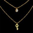 Cubic Zirconia & 18K Gold-Plated Key Layered Pendant Necklace Online Hot Sale