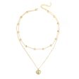 Cubic Zirconia & 18K Gold-Plated Heart Layered Necklace Hot on Sale